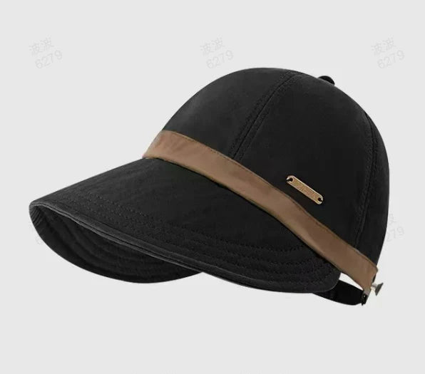 👒☀️Women Breathable Ponytail Sun Hat, Wide Brim Adjustable UV Protection Outdoor Visor Cap