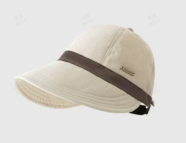 👒☀️Women Breathable Ponytail Sun Hat, Wide Brim Adjustable UV Protection Outdoor Visor Cap