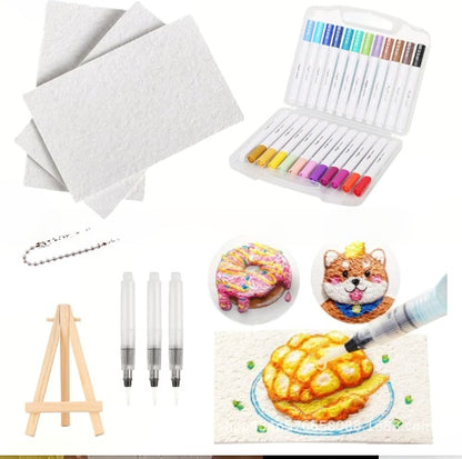🎨✨Magic Fluffy Pigments, Pigment Paper, DIY Paintbrushes