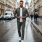 Men’s Casual Solid Color 2-Piece Set – Jacket & Pants