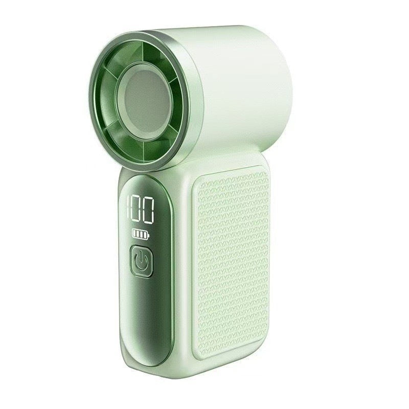 ❄️Mini Handheld Fan with LED Display👍5-Speed Turbo Pocket size Fan✨USB Rechargeable, High-Speed Cooling for Travel & Makeup