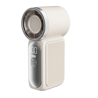 ❄️Mini Handheld Fan with LED Display👍5-Speed Turbo Pocket size Fan✨USB Rechargeable, High-Speed Cooling for Travel & Makeup
