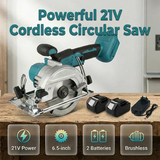 💥High-Speed Cordless Circular Saw – Brushless Motor, Dual Battery, Precision Cuts