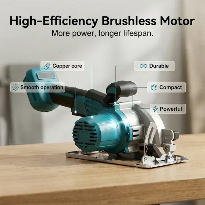 💥High-Speed Cordless Circular Saw – Brushless Motor, Dual Battery, Precision Cuts