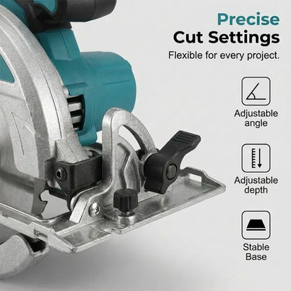 💥High-Speed Cordless Circular Saw – Brushless Motor, Dual Battery, Precision Cuts