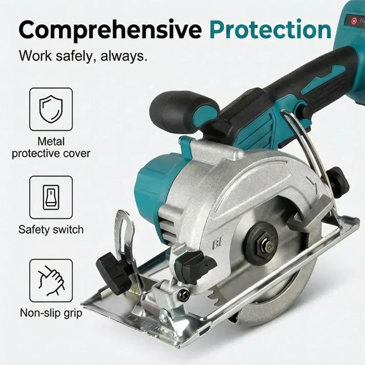 💥High-Speed Cordless Circular Saw – Brushless Motor, Dual Battery, Precision Cuts