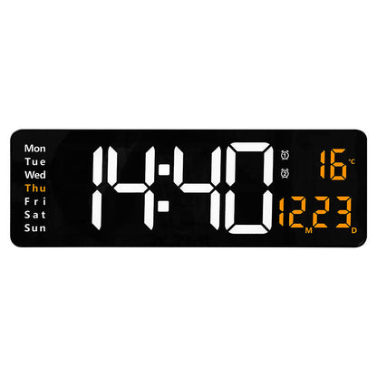 ⚡16" Large Digital Clock with Temperature, Date, Auto DST, Night Light, Auto Brightness Dimmer