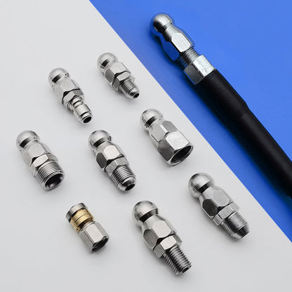 Stainless Steel Drain Cleaning Nozzle - Clears Clogs and Prevents Blockages 💦✨