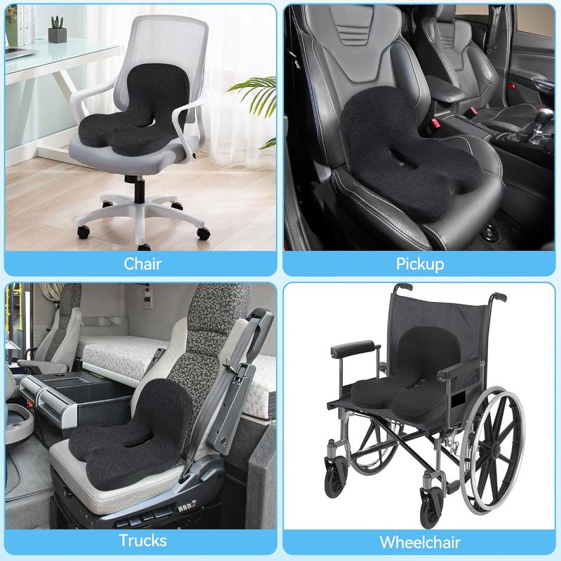 💎Non-Slip Memory Foam Seat Cushion – Prostate Pressure Relief, Sciatica Pain Relief, Breathable Mesh & Universal Fit for Car, Office & Wheelchair