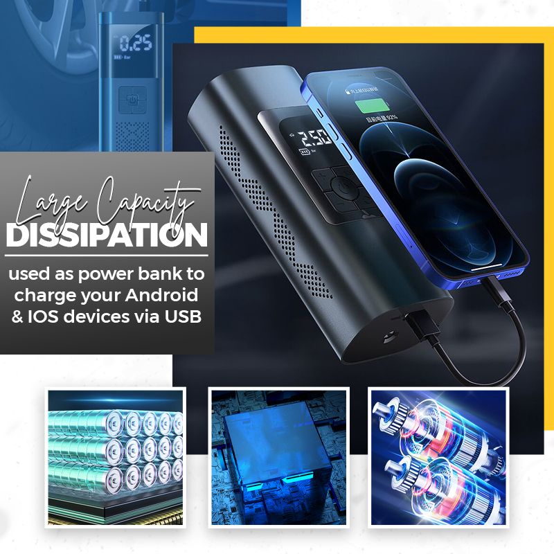 Wireless car inflatable pump