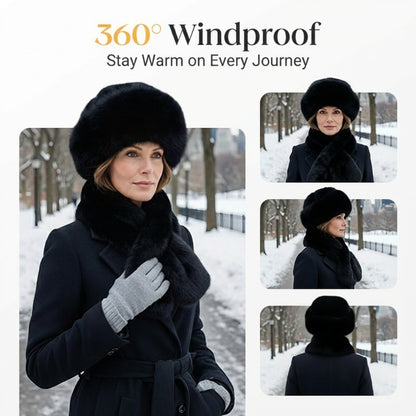 🔥Fluffy Fur Bucket Hat Warm Winter Hat + Free Matching Scarf