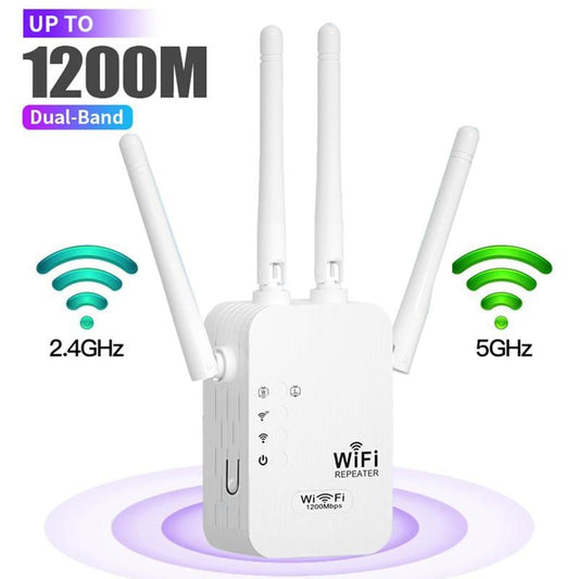 📶 Dead Zones? Gone for Good! 1200Mbps WiFi Extender – Covers 10,000 sq.ft & 50 Devices.