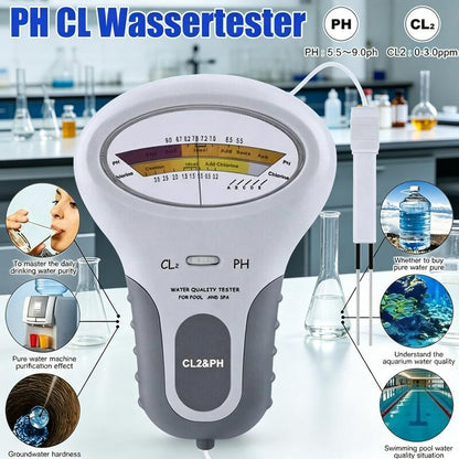 🏊 pH and chlorine tester for swimming pools!Accurate measurement of pH and chlorine levels in your swimming pool – simple, quick and reliable.