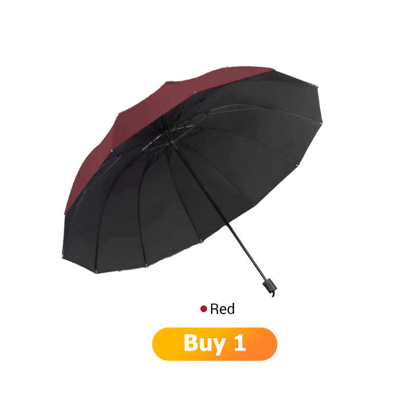 ☔✨50% OFF! 🌧️💨 12-Rib Windproof Umbrella – Large Coverage, Compact Fold & Durable Frame for Heavy Rain & Wind. ✨