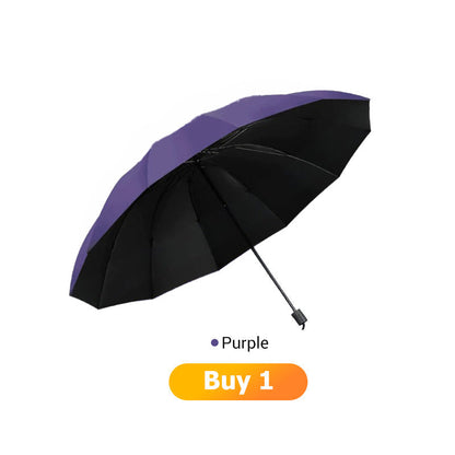 ☔✨50% OFF! 🌧️💨 12-Rib Windproof Umbrella – Large Coverage, Compact Fold & Durable Frame for Heavy Rain & Wind. ✨