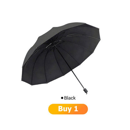 ☔✨50% OFF! 🌧️💨 12-Rib Windproof Umbrella – Large Coverage, Compact Fold & Durable Frame for Heavy Rain & Wind. ✨