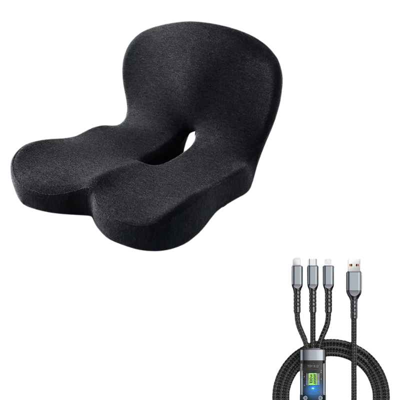💎Non-Slip Memory Foam Seat Cushion – Prostate Pressure Relief, Sciatica Pain Relief, Breathable Mesh & Universal Fit for Car, Office & Wheelchair
