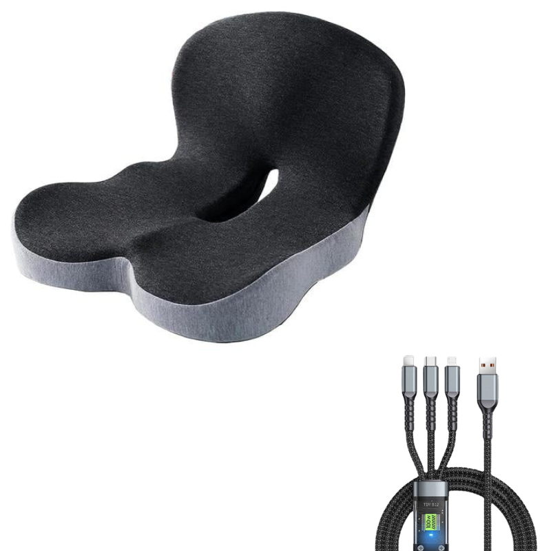 💎Non-Slip Memory Foam Seat Cushion – Prostate Pressure Relief, Sciatica Pain Relief, Breathable Mesh & Universal Fit for Car, Office & Wheelchair
