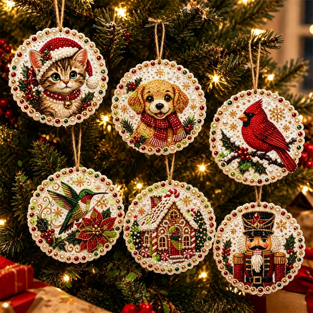 Christmas DIY Painting Hanging Ornaments Set