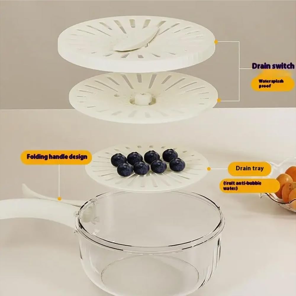 🔥Hot Sale 50% Off🔥New Draining Basket With Lid💧🍎