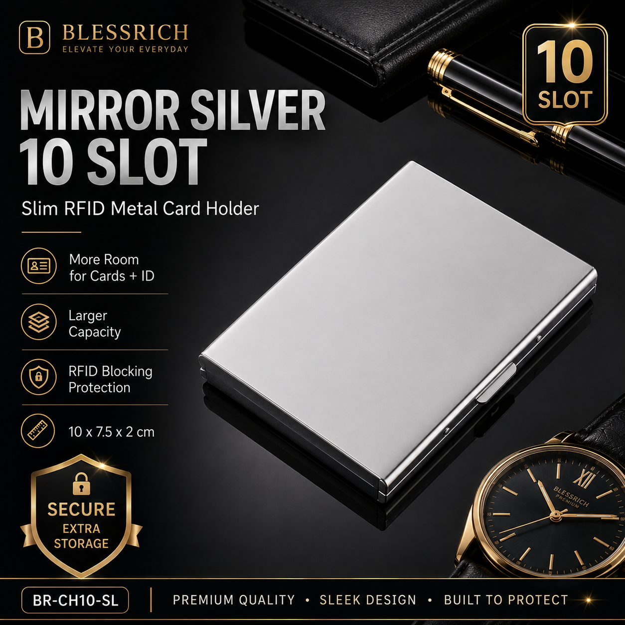 RFID Blocking Metal Card Holder