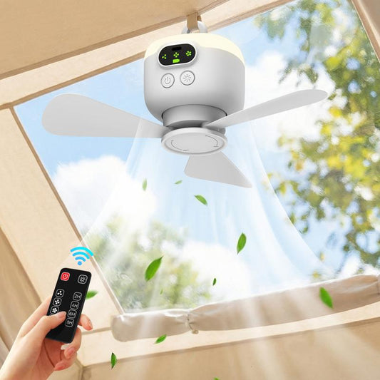 🌬️✨A rechargeable ceiling fan with LED lights