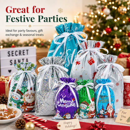 Ready for Christmas!🎅Drawstring Christmas Gift Bags (Biodegradable)
