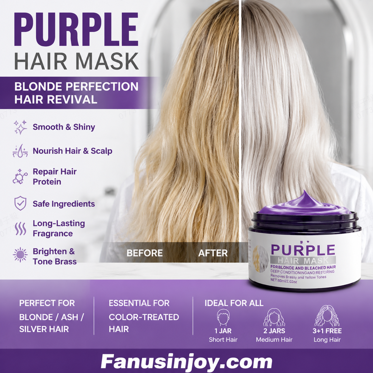 💜Purple Hair Mask with Long-Lasting Scent
