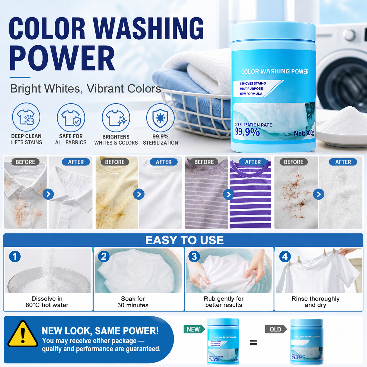 Activated Oxygen Clothing Brightening Cleaning Powder