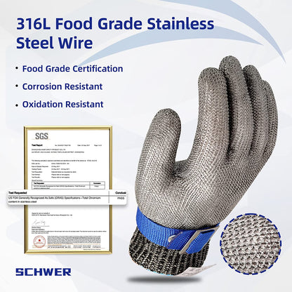 🧤 50% OFF NOW! 🥩 Stainless Steel Mesh Glove – Highest A9 cut level – Perfect for butchers & chefs – no more knife accidents! 🔪🚫