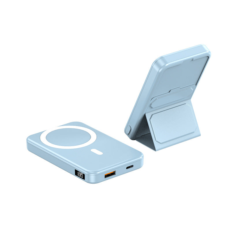 Mini Foldable Wireless Magnetic Power Bank with Stand