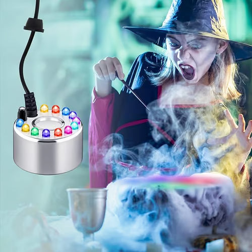 💨 12-LED Ultrasonic Mist Maker Fogger – Creates cool mist & colourful light – Perfect for humidifiers, fountains or Halloween decor – runs quietly in water 💧✨