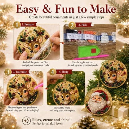 Christmas DIY Painting Hanging Ornaments Set