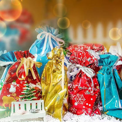 Ready for Christmas!🎅Drawstring Christmas Gift Bags (Biodegradable)