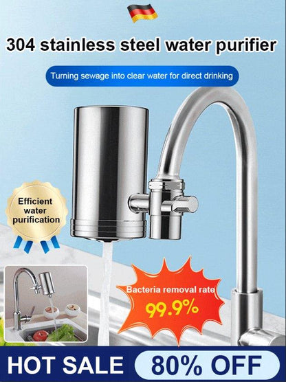 🔥HOT SALE 50% OFF🔥 Installation-free Stainless Steel Household Faucet Water Purifier
