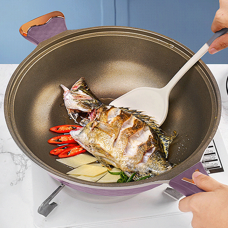🍳🔥 Non-Stick Pan with Steamer Basket - Healthy Cooking without Oil, Even Heat Distribution for Perfect Results Every Time ✨