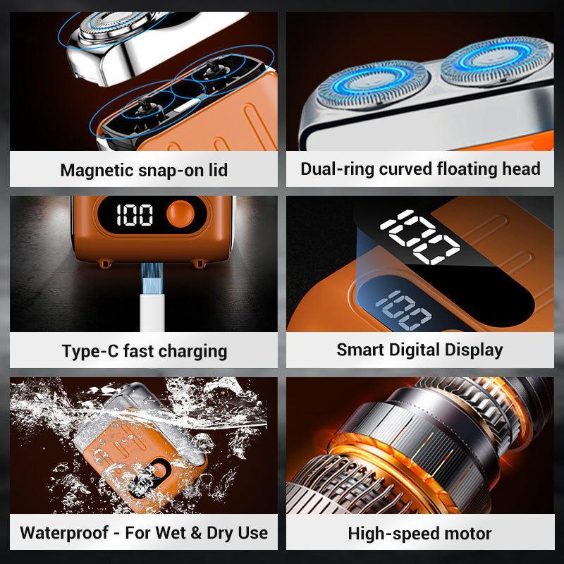 🔥3D Floating Heads & Wet/Dry Use for Smooth Shaving Anywhere