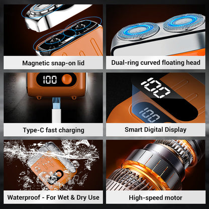 🔥3D Floating Heads & Wet/Dry Use for Smooth Shaving Anywhere