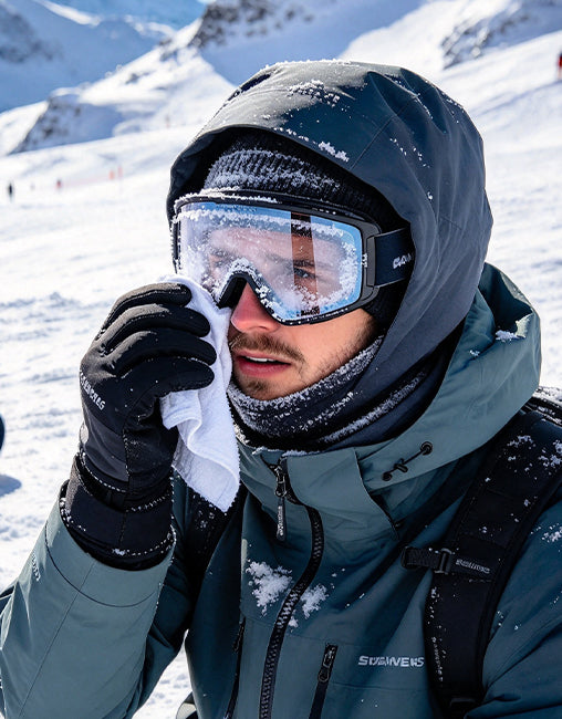 Goggles becoming misted in cold weather