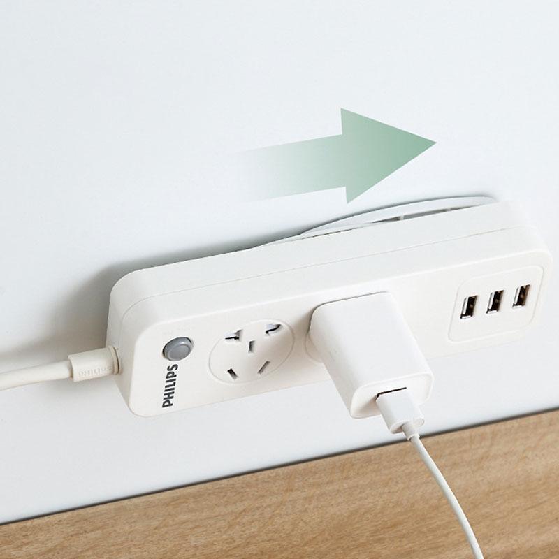 Self Adhesive Desktop Socket Fixer, Power Strip Holder Wall Mount with Cable Organizer Clips, Suitable for WiFi Routers, Remote Controls