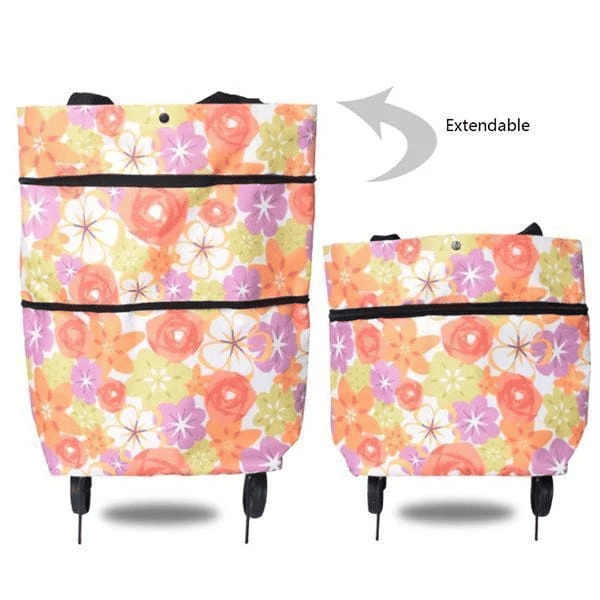 2-in-1 Shopping Bag Foldable Green Bag