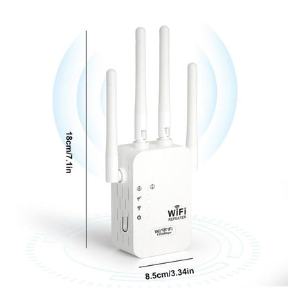 📶 Dead Zones? Gone for Good! 1200Mbps WiFi Extender – Covers 10,000 sq.ft & 50 Devices.