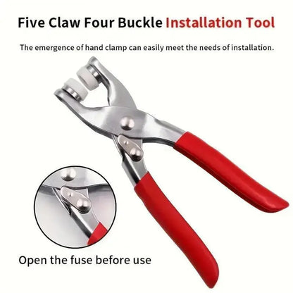 🔥100 pcs Invisible Colored Metal Buckle & 1 Count Manual Pressure Pliers