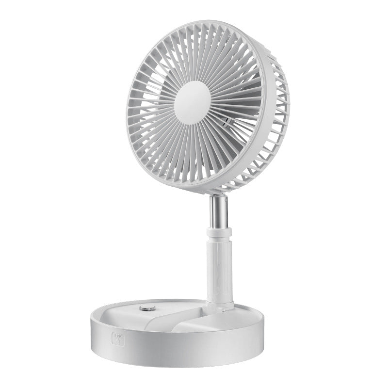 🔋Rechargeable USB Folding Telescopic Fan – Silent, 180° Rotating, 4 Speeds, Portable ✨