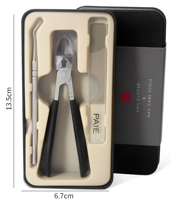 Anti-Splash 25° Slant Edge Nail Clipper 3-Piece Set – Precise Cut, Comfortable Grip & Safe Splash Guard