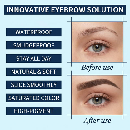 Water-resistant 2-in-1 mini eyebrow pencil and colored eyebrow gel: long-lasting eyebrow makeup to create natural and realistic lines that mimic hairs.