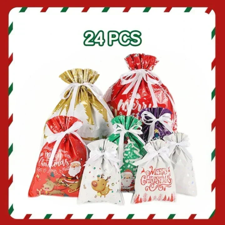Ready for Christmas!🎅Drawstring Christmas Gift Bags (Biodegradable)