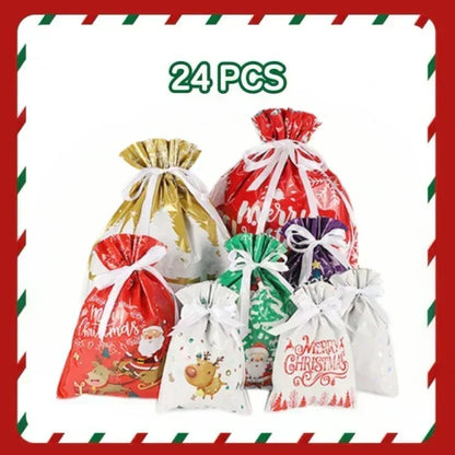 Ready for Christmas!🎅Drawstring Christmas Gift Bags (Biodegradable)