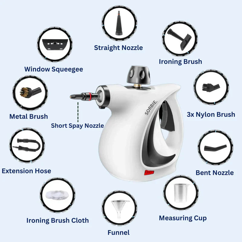 💦Pressurized Handheld Multi-Surface Natural Steam Cleaner with 12 pcs Accessories