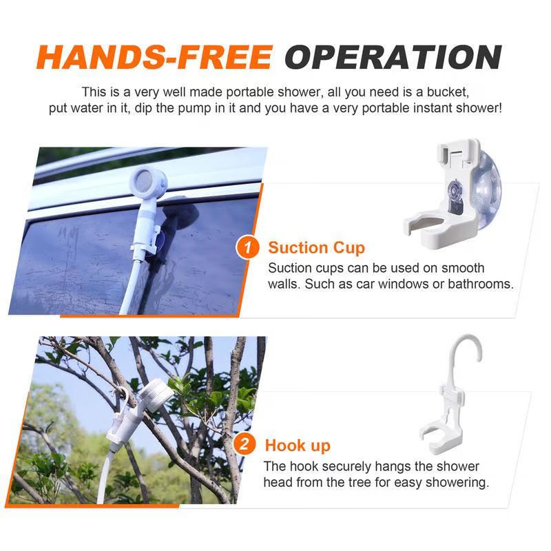 🔥Camping Essentials - While Stocks Last💦Portable Shower for Camping with Water Pump